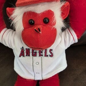 Genuine Merchandise Red & White Plush Monkey with Team Logo Tag